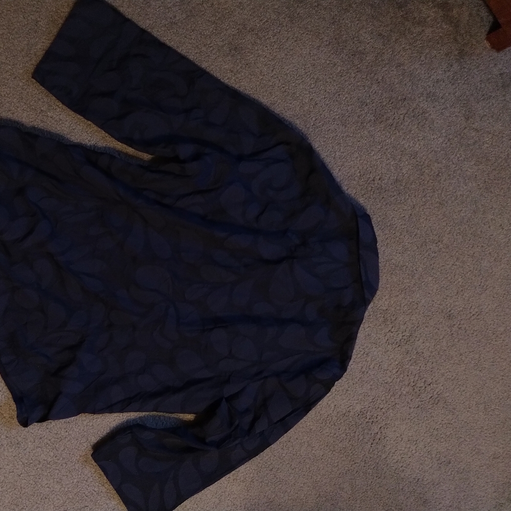 Lemon Grass Studio Large Blue Crinkled Shirt - Picture 3 of 13